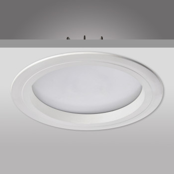 LED downlight, 170mm, 15W, bílá, 100°, 4000K, pevné, výřez 150mm - Prolumia