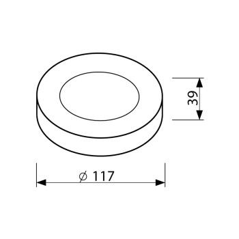 Pro-Ceiling 117x39mm, přisazené, 8W, 3000K, bílá, stmívatelné - Prolumia