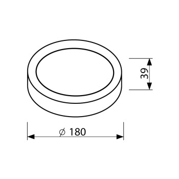 Pro-Ceiling 180x39mm, přisazené, 11W, 3000K, bílá + mikrovlnné čidlo - Prolumia