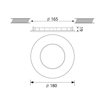 Pro-Ceiling 180x39mm, zapuštěné, 11W, 3000K, bílá, stmívatelné - Prolumia