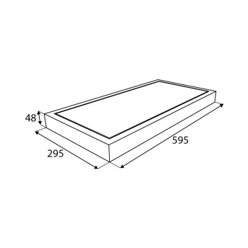 Pro-Ceiling 295 x 595 x 48, přisazené, 30W, bílá, 3000K - Prolumia