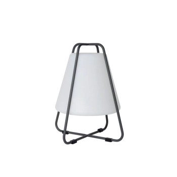 Lucide PYRAMID dobíjecí venkovní stolní lampa 1x42W 2700K - IP54 antracitová
