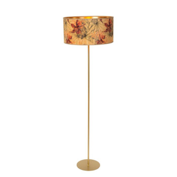 Lucide TANSELLE - Stojací retro lampa - Ø40 cm - 1xE27 - Květovaný vzor