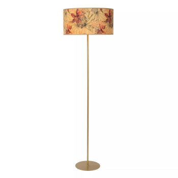 Lucide TANSELLE - Stojací retro lampa - Ø40 cm - 1xE27 - Květovaný vzor