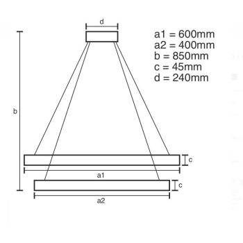 Nedes J4328/S - LED design závěsné svítidlo s dálkovým ovladačem