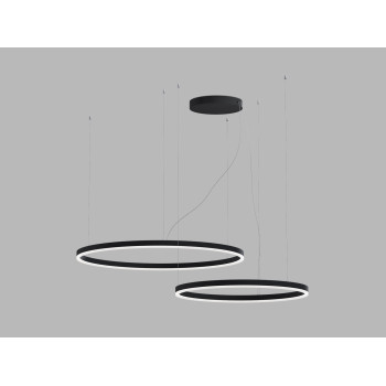 LED2 Závěsné svítidlo CIRCLE SET 2 P-Z, B TRIAC DIM 104W 3000K/4000K černá - LED2 Lighting