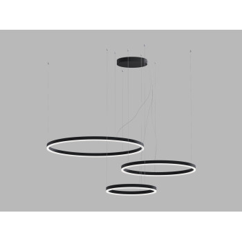 LED2 Závěsné svítidlo CIRCLE SET 3 P-Z, B TRIAC DIM 136W 3000K/4000K černá - LED2 Lighting