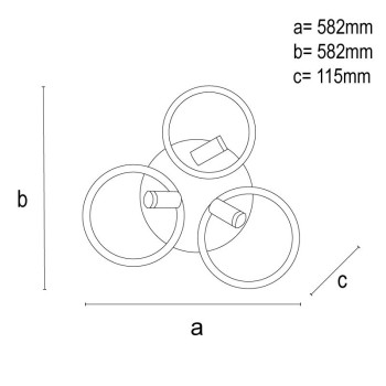 LED stropní svítidlo s dálkovým ovladačem 70W - TB1311/BW