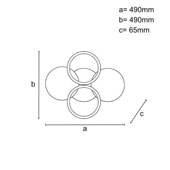 LED stropní svítidlo s dálkovým ovladačem 70W - TB1307/W