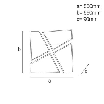 LED stropní svítidlo s dálkovým ovladačem 115W - TA1312/BW