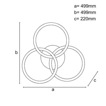 LED stropní svítidlo s dálkovým ovladačem 70W - TA1304/B