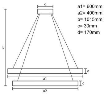 LED závěsné svítidlo s dálkovým ovladačem 100W - J7309/W