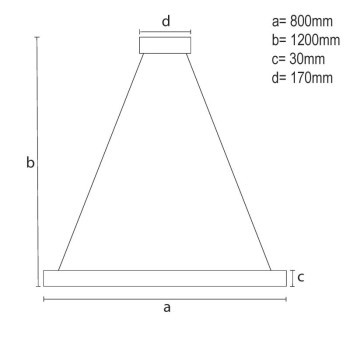 LED závěsné svítidlo s dálkovým ovladačem 95W - J7308/W