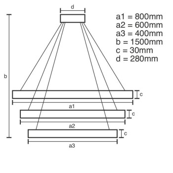 LED svítidlo + dálkový ovladač 210W - J6355/CH