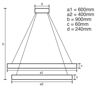 LED svítidlo + dálkový ovladač 135W - J4317/BR