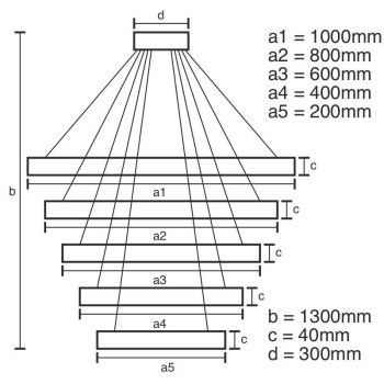 LED svítidlo + dálkový ovladač 210W - J4330/B