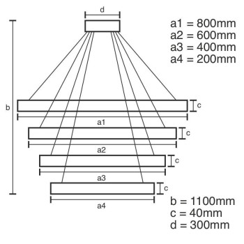 LED svítidlo + dálkový ovladač 135W - J4314/G