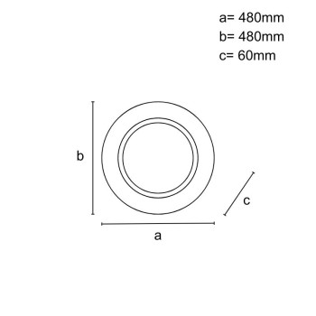 LED stropní svítidlo s dálkovým ovladačem 25W - J1352/BW