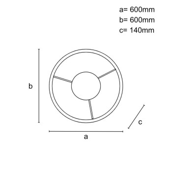 LED lustr s dálkovým ovladačem 55W - J1347/B