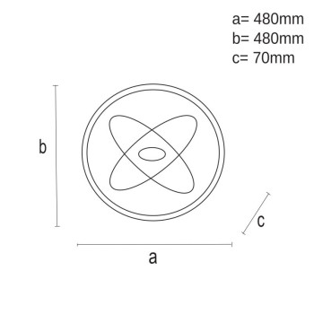 LED svítidlo + dálkový ovladač 80W - J1325/B