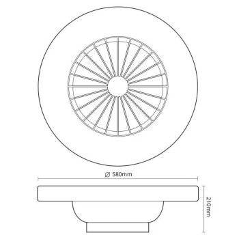 LED svítidlo + stropní ventilátor + dálkový ovladač 72W - LCL6352