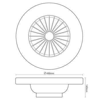 LED svítidlo OPAL + stropní ventilátor + dálkový ovladač 48W - LCL6347