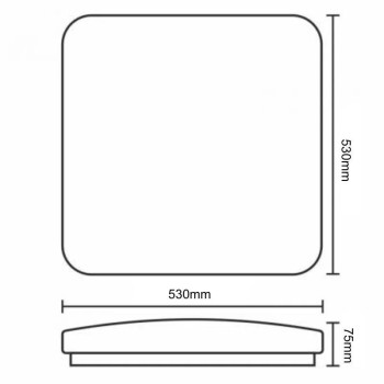 LED svítidlo OPAL + dálkový ovladač 60W - LCL536S/S