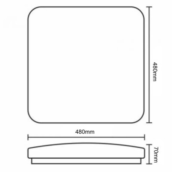 LED svítidlo OPAL + dálkový ovladač 48W - LCL535S/S