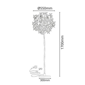 Luxusní křišťálová stojací lampa 5 x G9 - CA032/F - NEDES