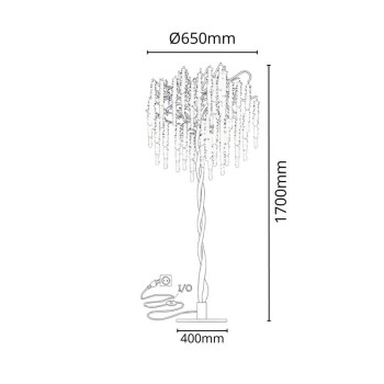 Luxusní křišťálová stojací lampa 5 x G9 - CA021/F - NEDES