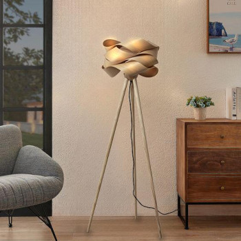 Designová stojací lampa z masivního dřeva E27 / 60W - WRE191 - NEDES