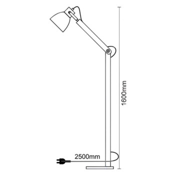 Designová stojací lampa z masivního dřeva E27 / 60W - WRE152 - NEDES