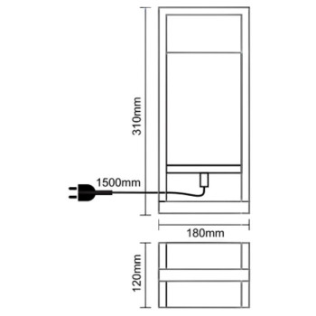 Designová stolní lampa z masivního dřeva E27 / 60W - WRE181 - NEDES