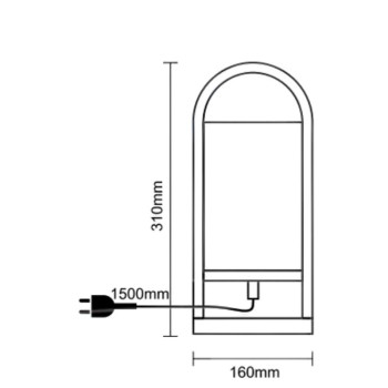 Designová stolní lampa z masivního dřeva E27 / 60W - WRE171 - NEDES