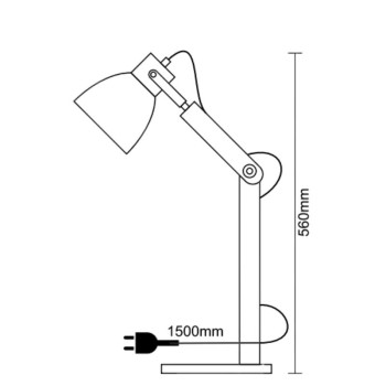 Stolní lampa z masivního dřeva E27 / 60W - WRE151 - NEDES