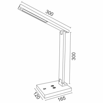 LED lampa LISA 5W stmívatelná s bezdrátovou nabíječkou a USB - DL1202/W - NEDES