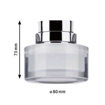 URail LED lištový spot Topa Dot spot 4000K stmívatelné 230V chrom/čirá/satén - PAULMANN