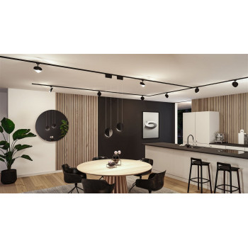 URail LED lištový spot 3-krokové-stmívatelné Alejandro 10W 4000K stmívatelné 230V černá mat - PAULMANN