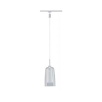 URail LED zásvěsné svítidlo Arido II 5W GU10 matný chrom + sklo - PAULMANN