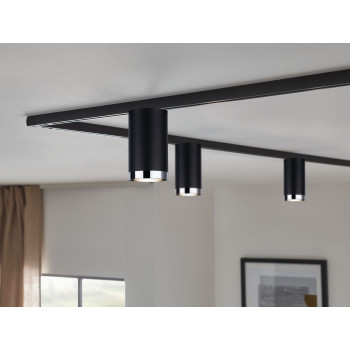 URail LED-spot Tube max. 10W GU10 černá mat kov/umělá hmota - PAULMANN