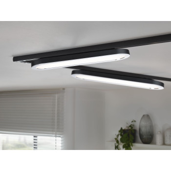 URail LED Panel Loop 7W 2700K 480lm matná černá/chrom - PAULMANN