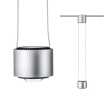 URail LED závěs Aldan / 8,5 / 1x4,5W 4000K stmívatelné 230V matný chrom/černá - PAULMANN