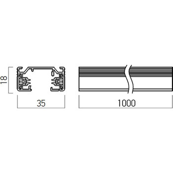 ARELUX Minitrack - Kolejnice s jedním okruhem o délce 1m - MT1001 BK