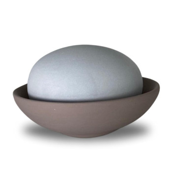 LENYK vonný kámen vlastní varianta bezpečné aromalampy matná miska Vyberte barvu kamene: šedý, Vyberte barvu misky: moka