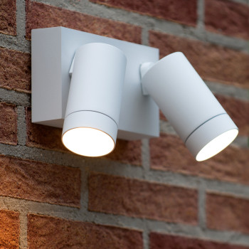 TAYLOR - Nástěnné bodové svítidlo se senzorem - 2xGU10/50W IP44 - bílá, LUCIDE, TRENDY svítidla