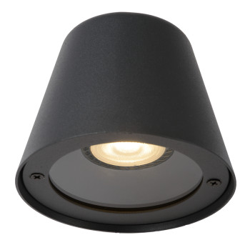 Lucide DINGO-LED - nástěnné svítidlo venkovní - stmívatelné - GU10 - 1x5W 3000K - IP44 - Černá 14881/05/30, LUCIDE, TRENDY svítidla