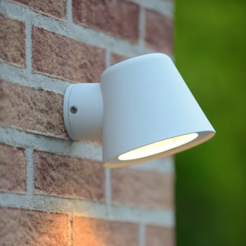 Lucide DINGO-LED - nástěnné svítidlo venkovní - stmívatelné - GU10 - 1x4,5W 3000K - IP44 - Bílá 14881/05/31, LUCIDE, TRENDY svítidla