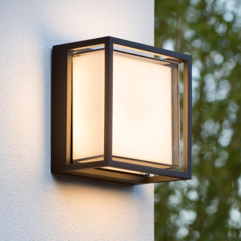 Lucide SINGA LED - nástěnné svítidlo venkovní - LED - 1x9,6W 2700K - IP54 - Černá 15801/10/30, LUCIDE, TRENDY svítidla