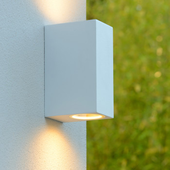 Lucide ZORA-LED - přisazené bodové svítidlo venkovní - stmívatelné - GU10 - 2x5W 3000K - IP44 - Bílá 22860/10/31, LUCIDE, TRENDY svítidla