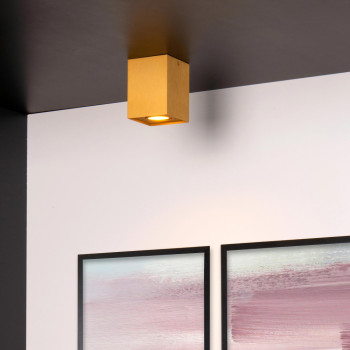 TUBE Spot GU10 hranaté 9.6/9.6/12.5cm mat zlatá, LUCIDE, TRENDY svítidla